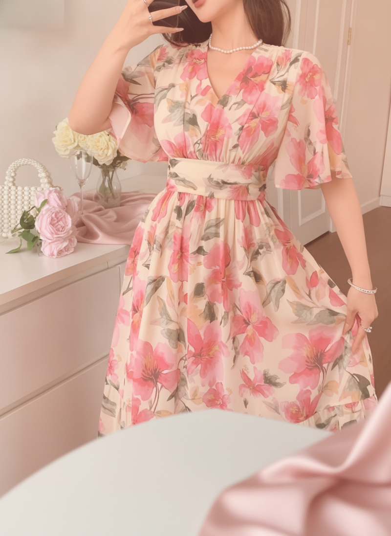 Elegant Florielle product displayed in a portrait-oriented photograph with soft, warm lighting and a blurred, simple backgrou